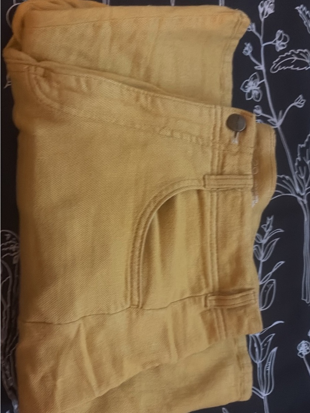 Pilcro Wide-Leg High-Rise Jeans in Mustard - Picture 3 of 4
